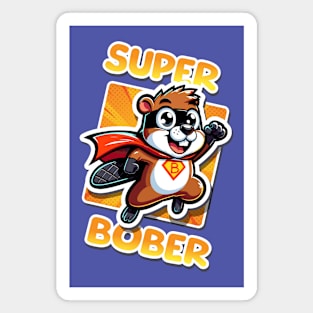 Superhero Bober | Bóbr Comic Book | Polish Beaver | Meme from Poland | Slav | Slavic Magnet